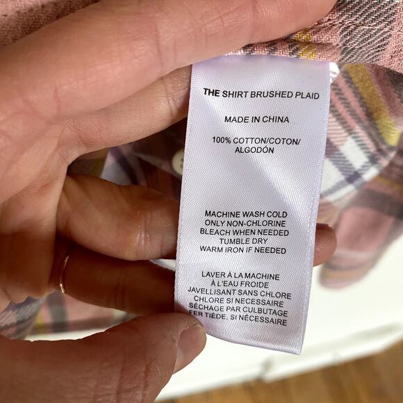 NWT Joe's Jeans The Shirt Plaid Brushed Flannel Unisex Shirt Large - Picture 8 of 10